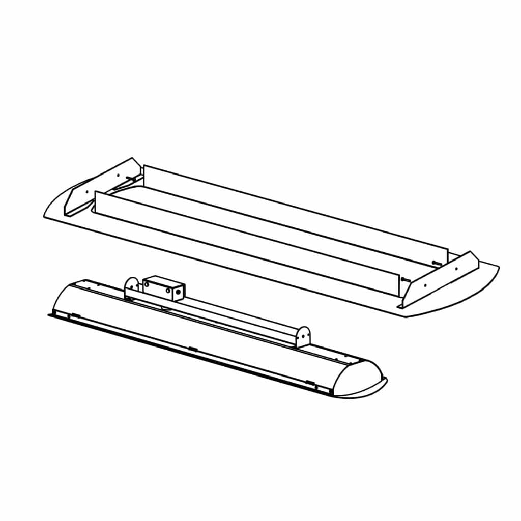 Bromic Heating Tungsten Electric Ceiling Recess Kit